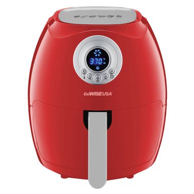 image of GoWISE 3.7-Quart Digital Air Fryer + 100 Recipes - Red with sku:gw22933-electronicexpress