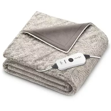 image of Beurer - Cozy-Soft Fleece Throw - Tan with sku:bb22236282-bestbuy