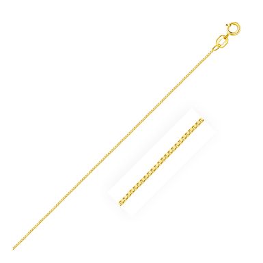 image of 14k Yellow Gold Classic Box Chain 0.6mm (18 Inch) with sku:60170-18-rcj