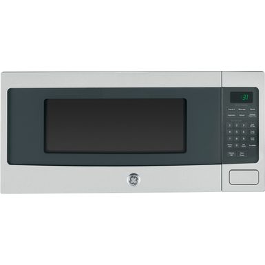 image of GE - Profile Series 1.1 Cu. Ft. Mid-Size Microwave with Sensor Cooking - Stainless steel with sku:bb19317903-2557267-bestbuy-generalelectric