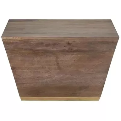 Simpli Home - Abba Square Modern Mango Wood Coffee Table - Dark Brown