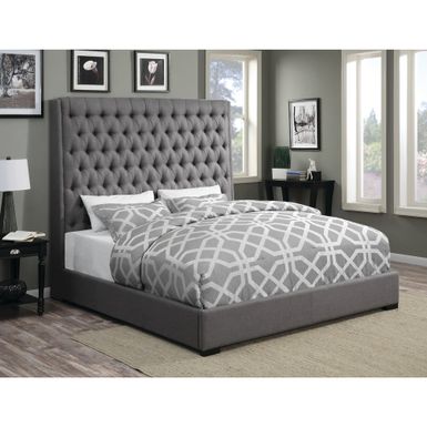 image of Coaster Furniture Camille Grey Button Tufted Bed - Queen with sku:p73omck3gf7robysx6dtaastd8mu7mbs-overstock