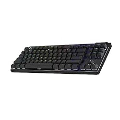 image of Logitech G PRO X TKL Lightspeed Wireless Gaming Keyboard, Ultra-Portable Tenkeyless Design, LIGHTSYNC RGB, PBT keycaps, Linear Switches (GX Red) - Black with sku:bb22201517-bestbuy