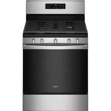 image of Whirlpool - 5.0 Cu. Ft. Gas Range with Air Fry for Frozen Foods - Stainless Steel with sku:bb21803666-bestbuy
