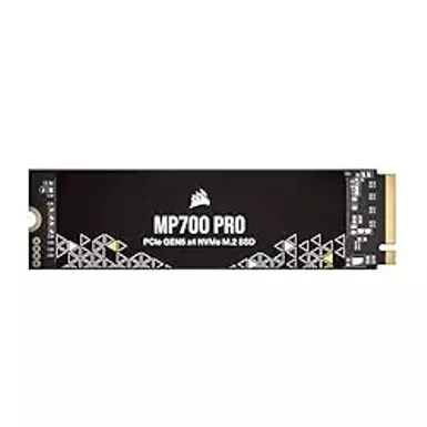 image of Corsair MP700 PRO 4TB M.2 PCIe Gen5 x4 NVMe 2.0 SSD - M.2 2280 - Up to 12,400MB/sec Sequential Read - High-Density TLC NAND - Black with sku:b0cwh9bx2p-amazon