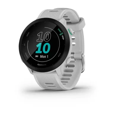 Garmin - Forerunner 55 GPS Smartwatch 42mm Fiber-Reinforced Polymer - Whitestone