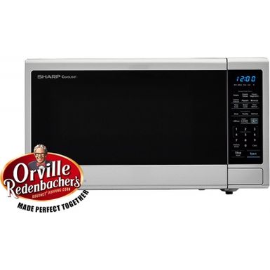 image of Sharp 1.4 Cu. Ft. Black Carousel Countertop Microwave Oven with sku:smc1443cm-electronicexpress