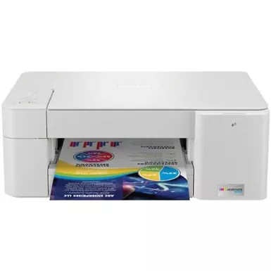 Brother - INKvestment Tank MFC-J1205W Wireless All-in-One Inkjet Printer with up to 1-Year of Ink In-box - White/Gray