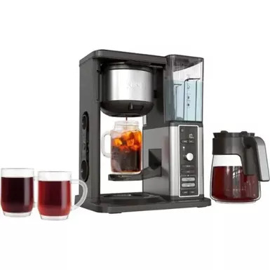 image of Ninja - Hot & Iced XL Coffee Maker with Rapid Cold Brew 12-cup Black Drip Coffee Maker & Single Serve Brewing - Black with sku:bb22256071-bestbuy