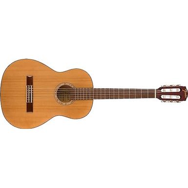image of Fender Acoustic Classical Guitar, Small Beginner Guitar (3/4 Size) with Nylon Strings (Easier on Fingers), Includes Guitar Bag with sku:b07bcpm3rx-amazon