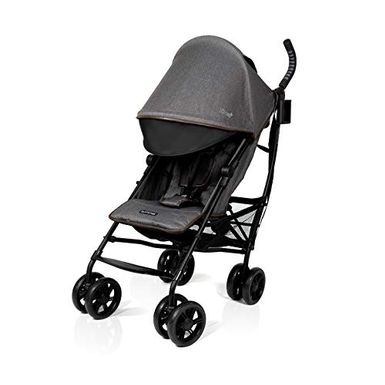 image of Summer Infant 3Dlite+ Convenience Stroller, Charcoal Herringbone  – Lightweight Umbrella Stroller with Oversized Canopy, Extra-Large Storage and Compact Fold, 31993 with sku:b0861jbp24-sum-amz