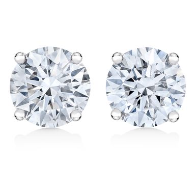 image of 14K White Gold 1/2 Cttw Round-Cut Diamond Solitaire Stud Earrings (G-H Color, VSI-VS2 Clarity) with sku:018788ewdm-luxcom