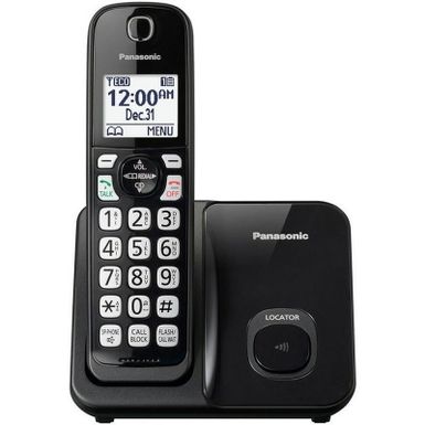 image of Panasonic - KX-TGD510B DECT 6.0 Expandable Cordless Phone System - Black with sku:kxtgd510b-kx-tgd510b-abt