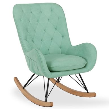 image of Avenue Greene Pierce Rocker Chair - Teal with sku:1kcprbw4ezvrbawxfhmxxastd8mu7mbs-overstock