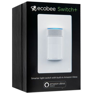 Alt View Zoom 15. ecobee - Switch+ Smart Light Switch - White