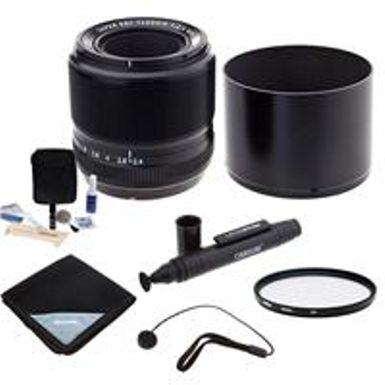 image of Fujifilm XF 60mm (90mm) F/2.4 Macro Lens - Bundle with 39mm UV Filter, Lens Wrap (15x15), Capleash II, LensPen Lens Cleaner, Cleaning Kit with sku:ifj60xfa-adorama