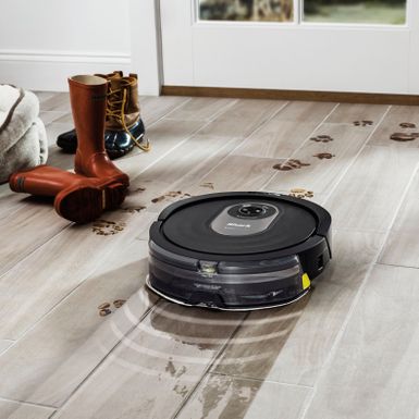 Left Zoom. Shark - AI Robot Vacuum & Mop with Home Mapping, WiFi Connected - Black