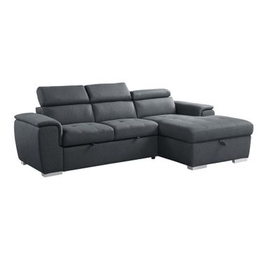 McCoy 2-Piece Sofa Chaise with Pull-Out Bed - Blue