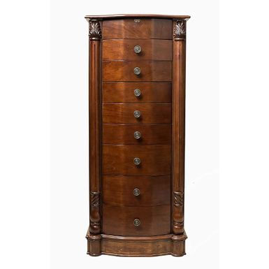 image of Hives & Honey Florence Walnut Jewelry Armoire - Brown with sku:taxkr48htqwkkli5ujcmpgstd8mu7mbs-overstock