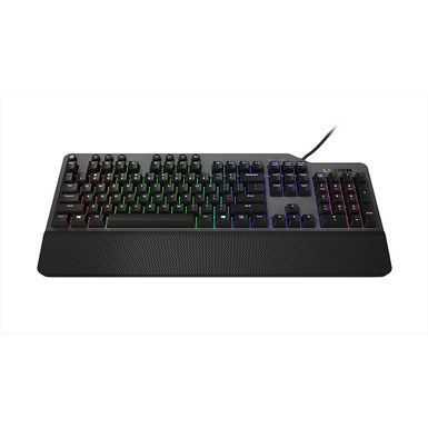 Angle Zoom. Lenovo - Legion K500 Full-size Wired RGB Mechanical Gaming Keyboard - Black