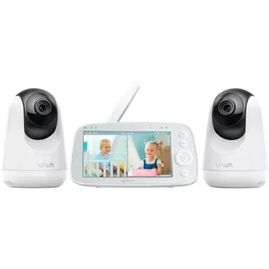 image of VAVA - Baby Monitor Split View 5" 720P with 2 Cameras - White with sku:bb21953280-bestbuy