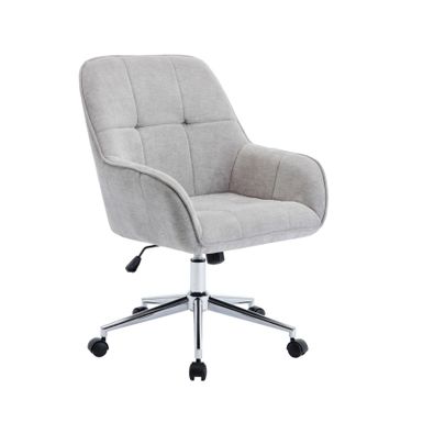 image of Porthos Home Office Chair with Arms, Height Adjustable - Grey with sku:flx1sr8t3hws3voeo5tkeqstd8mu7mbs--ovr