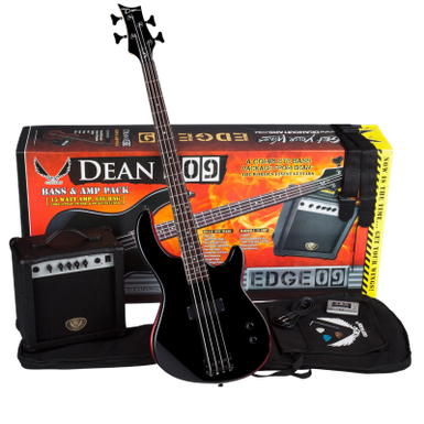 Dean Edge 09 Electric Bass Pack CBK w/Amp & Accessories