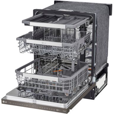 Alt View Zoom 12. LG - 24" Top Control Smart Built-In Stainless Steel Tub Dishwasher with 3rd Rack, QuadWash Pro and 44dba - Black Stainless