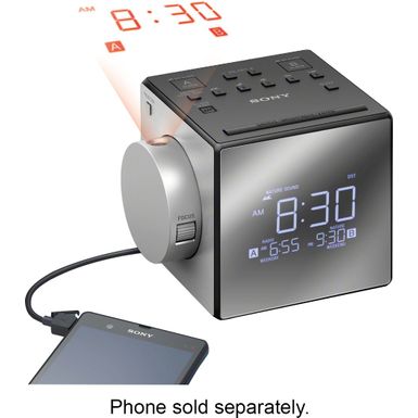 Alt View Zoom 11. Sony - AM/FM Dual-Alarm Clock Radio - Black/Silver