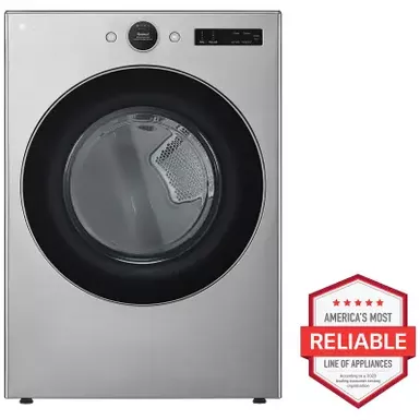 LG - 7.4 Cu. Ft. Smart Electric Dryer with Steam and Sensor Dry - Graphite Steel