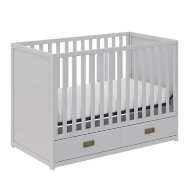 Little Seeds Haven 3-in-1 Convertible Storage Crib - White
