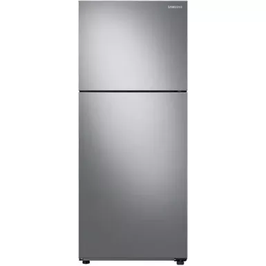 image of Samsung - 15.6 cu. ft. Top Freezer Refrigerator with All-Around Cooling - Stainless steel with sku:bb21806177-bestbuy