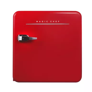 image of Magic Chef 1.6 cu. ft. Retro Compact Refrigerator with sku:mcr16chr-magicchef
