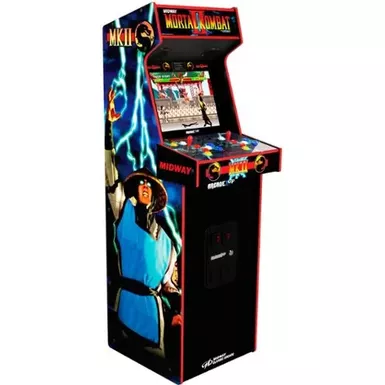 image of Arcade1Up Mortal Kombat II Deluxe Arcade Machine with sku:bb22113757-bestbuy
