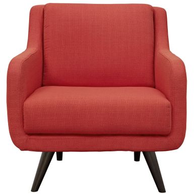 Verve Mid Century Fabric Armchair - Atomic Red