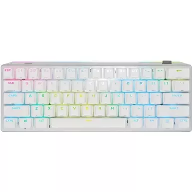 image of CORSAIR - K70 Pro Mini Wireless 60% RGB Mechanical Cherry MX SPEED Linear Switch Gaming Keyboard with swappable MX switches - White with sku:bb22206249-bestbuy