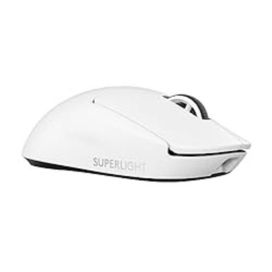 image of Logitech G PRO X Superlight 2 Lightspeed Wireless Gaming Mouse, Lightweight, LIGHTFORCE Hybrid Switches, Hero 2 Sensor, 32,000 DPI, 5 Programmable Buttons, USB-C Charging, PC & Mac - White with sku:b09nbwqdkx-amazon