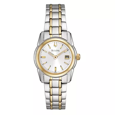 Bulova - Dress Collection Ladies Two Toned Bracelet Gold/Silver Dial