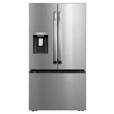 image of Midea 29.3 Cu. Ft. Stainless Steel Standard-Depth French Door Bottom Freezer Refrigerator with sku:mrf29d3ast-electronicexpress