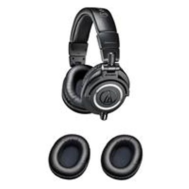 image of Audio-Technica ATH-M50x Headphones, Bundle with Earpads with sku:atathm50xt-adorama