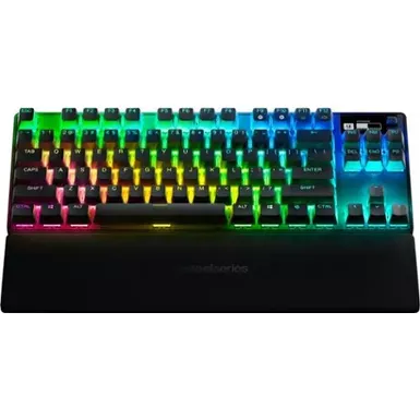 image of SteelSeries - Apex Pro 2023 TKL Wireless Mechanical OmniPoint 2.0 Adjustable Actuation Switch Gaming Keyboard with RGB Backlighting - Black with sku:bb22067339-bestbuy