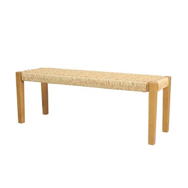 Angie Indoor Modern Industrial Acacia Wood Bench by Christopher Knight Home - 43.25" W x 15.75" D x 16.25" H - Brown + Teak Finish