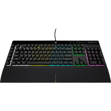 Left Zoom. CORSAIR - K55 RGB Pro Full-size Wired Dome Membrane Gaming Keyboard with Elgato Stream Deck Software Integration - Black