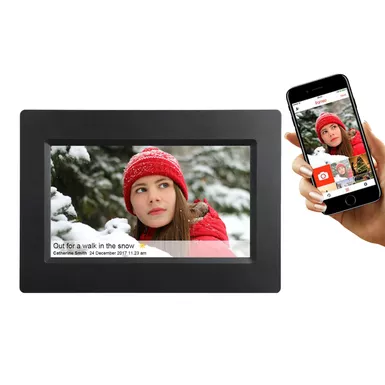 image of Supersonic - 7" Smart Photo Frame Black with sku:sc-7107w-powersales