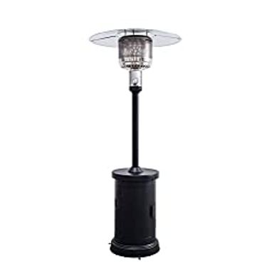 image of BLACK + DECKER High Efficiency 60,000 BTUs Gas Patio Heater with wheels Commercial and Residential Outdoor Heat - Black with sku:b0bnjnt6ys-amazon