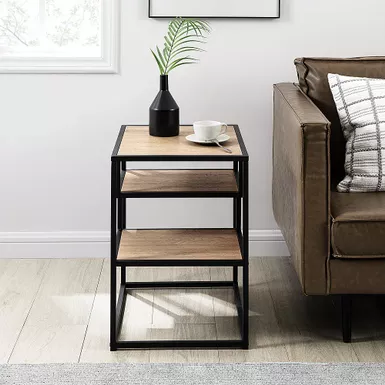 Rent to own Walker Edison - Modern Glam Minimal Round Side Table ...