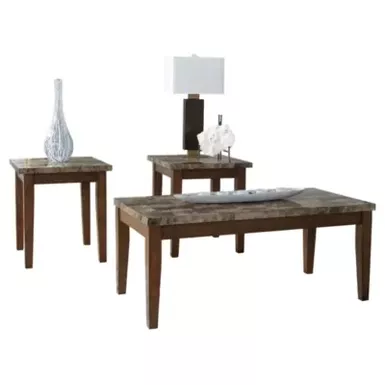 image of Warm Brown Theo Occasional Table Set (3/CN) with sku:t158-13-ashley