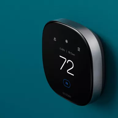 ecobee - Premium Smart Programmable Touch-Screen Thermostat with Siri, Alexa, Apple HomeKit and Google Assistant - Black