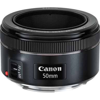 image of Canon - EF 50mm f/1.8 STM Standard Lens - Black with sku:bb19755907-7963106-bestbuy-canon