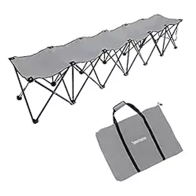 image of Trademark Innovations Portable 6-Seater Folding Team Sports Sideline Bench with sku:b09s6qmktl-amazon